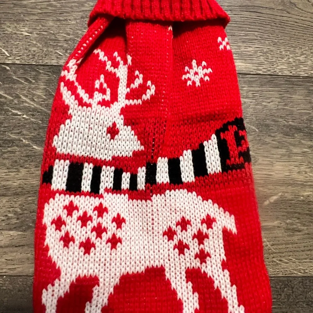 Dog Christmas Turtleneck Sweater SZ‎ MED NEW